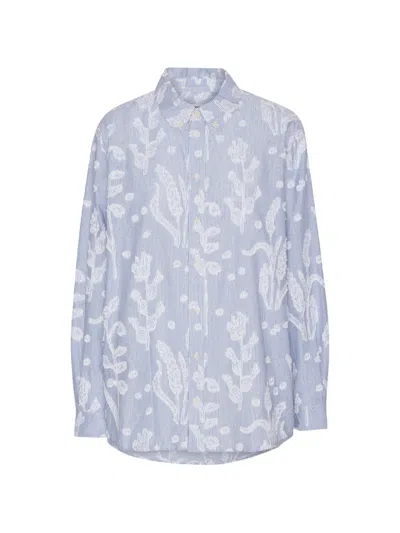 Henrik Vibskov Fil-coupé Striped Shirt In White