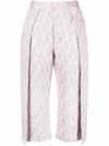 Henrik Vibskov Flip Floral-jacquard Trousers In Pink