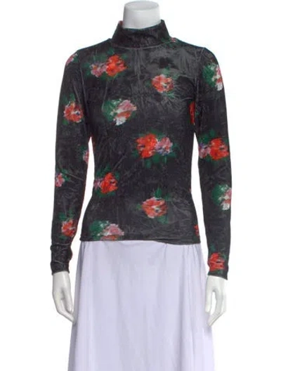 Pre-owned Henrik Vibskov Floral Print Turtleneck Sweatshirt W/ Tags In Multi