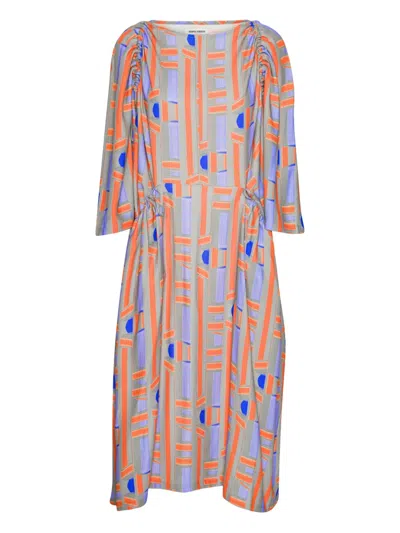 Henrik Vibskov Geometric-pattern Dress In Gray