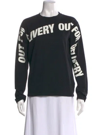Pre-owned Henrik Vibskov Graphic Print Crew Neck T-shirt In Black