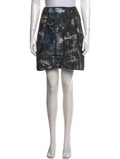 Pre-owned Henrik Vibskov Graphic Print Mini Skirt In Black/white