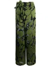 Henrik Vibskov Graphic-print Wrap Trousers In Green