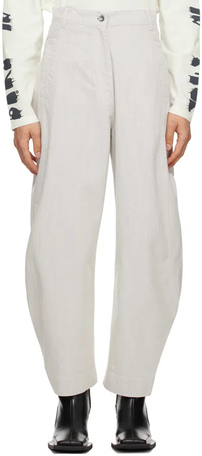 Henrik Vibskov Gray Post Jeans In White Blue