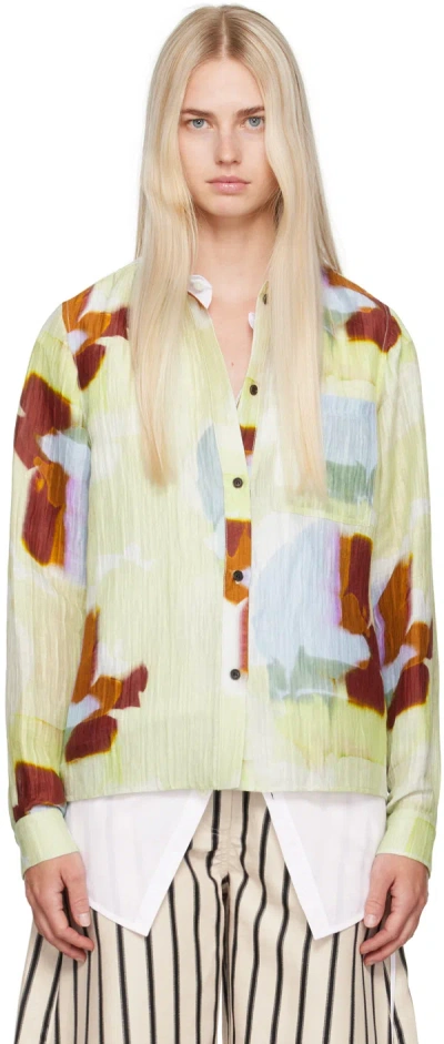 Henrik Vibskov Green Eidetic Shirt In 129 Light Bird Wings