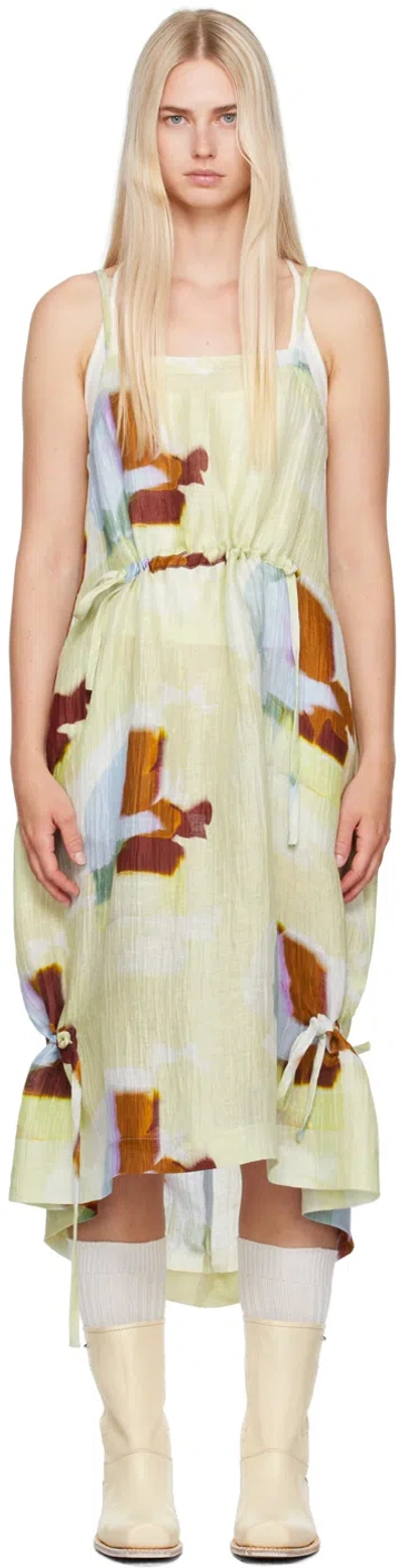 Henrik Vibskov Green Pick Up Midi Dress In 129 Light Bird Wings