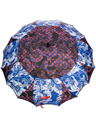 Henrik Vibskov Greenhouse Graphic-print Umbrella In Blue