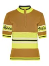 Henrik Vibskov Half-zip Striped Top In Brown