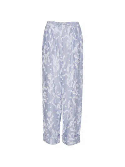 Henrik Vibskov Helmet Fil-coupé Trousers In Blue