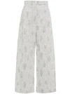 Henrik Vibskov High-waisted Wide-leg Pants With Textured Print