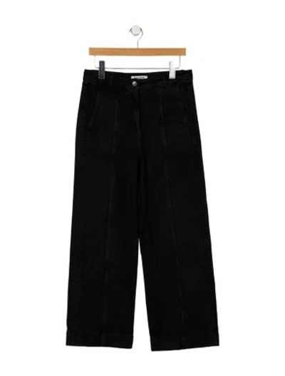 Pre-owned Henrik Vibskov High-rise Wide Leg Jeans In Black