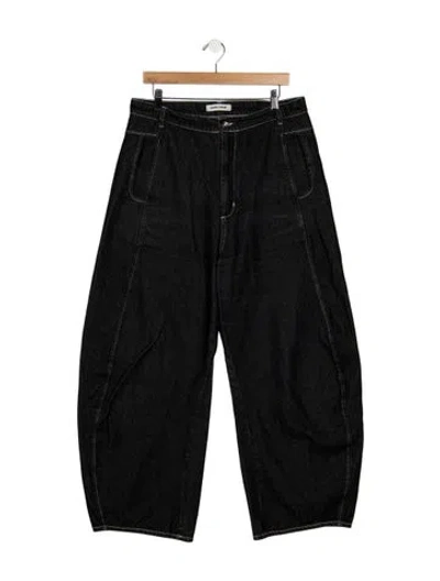 Pre-owned Henrik Vibskov High-rise Wide Leg Jeans In Black