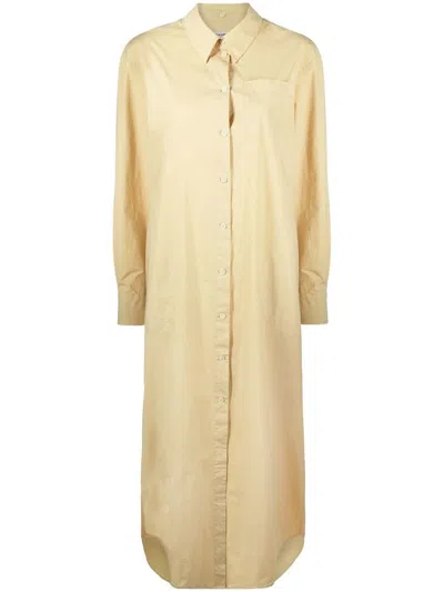 Henrik Vibskov Hooded Shirt Dress In Neutrals