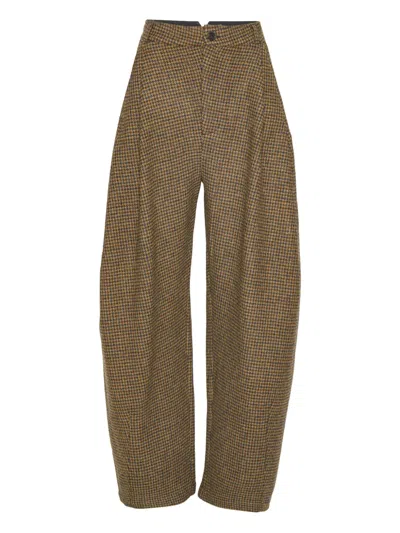 Henrik Vibskov Houndstooth-pattern Trousers In Neutral