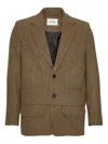 Henrik Vibskov Houndstooth Two-button Blazer In Brown