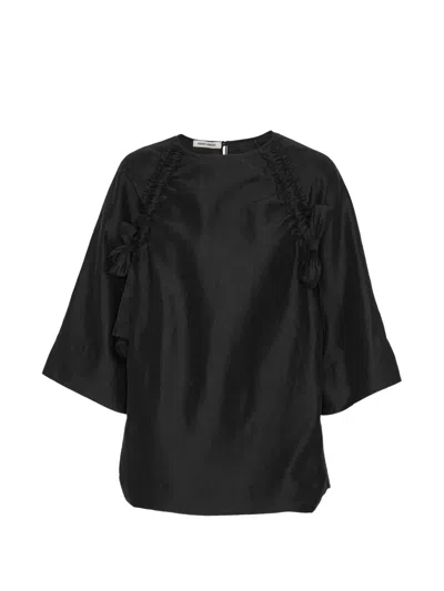 Henrik Vibskov Insurance Bow-detail Blouse In Black