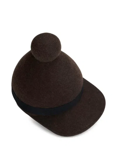 Henrik Vibskov Jockey Pom-pom Cap In Transparent
