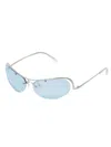 Henrik Vibskov Lana Oval-frame Sunglasses In Blue