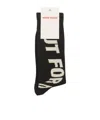 Henrik Vibskov Letter Pattern Socks In Black