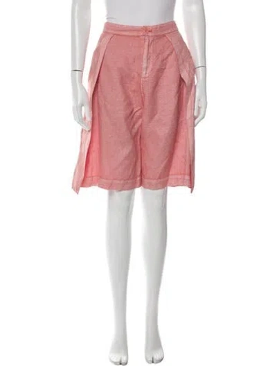 Pre-owned Henrik Vibskov Linen Knee-length Shorts In Orange