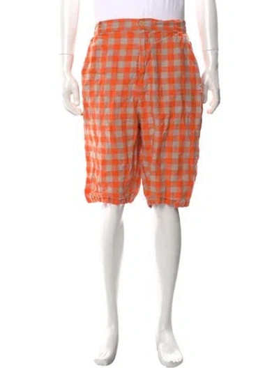 Pre-owned Henrik Vibskov Linen Shorts In Orange