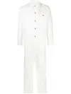 Henrik Vibskov Long-sleeve Cotton Jumpsuit In White
