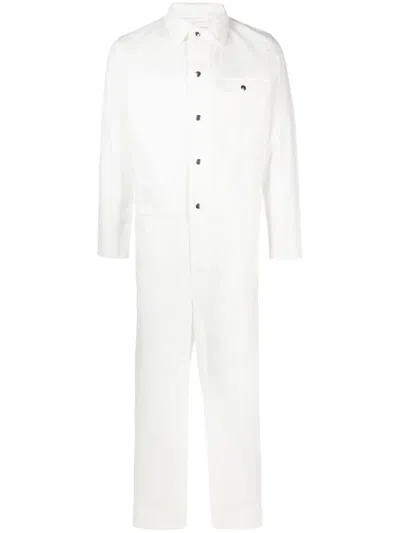 Henrik Vibskov Long-sleeve Cotton Jumpsuit In White