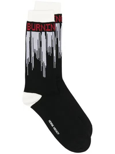 Henrik Vibskov Love Burning Socks In Black