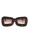 Henrik Vibskov Marla Oversize-frame Sunglasses In 褐色