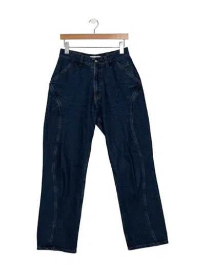 Pre-owned Henrik Vibskov Mid-rise Straight Leg Jeans In Blue