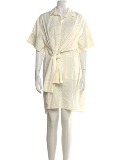 Pre-owned Henrik Vibskov Mini Dress In Neutral