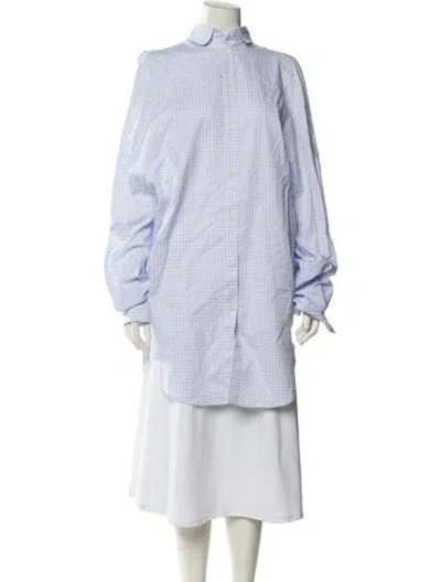 Pre-owned Henrik Vibskov Mock Neck Long Sleeve Tunic W/ Tags In Blue