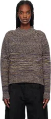 Henrik Vibskov Multicolor Six End Knit Sweater In Black Lavender