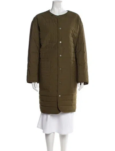 Pre-owned Henrik Vibskov Nylon Coat In Green