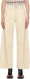 Henrik Vibskov Off-white Pipette Trousers In Ecru