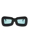 Henrik Vibskov Oversize-frame Sunglasses In 黑色
