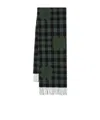 Henrik Vibskov Cross-motif Plaided Scarf In Black