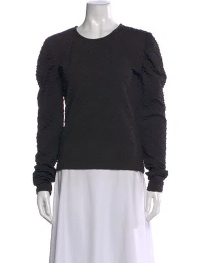 Pre-owned Henrik Vibskov Patterned Crew Neck Top In Black