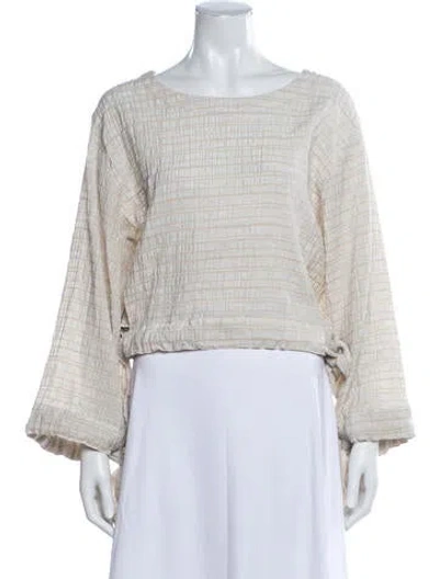 Pre-owned Henrik Vibskov Patterned Crew Neck Top W/ Tags In Neutral