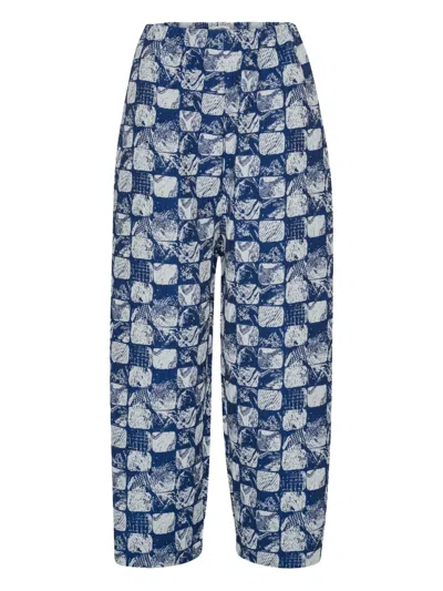 Henrik Vibskov Patterned Elasticated Waistband Trousers In Blue