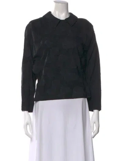 Pre-owned Henrik Vibskov Patterned Long Sleeve Top In Black