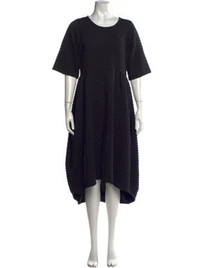 Pre-owned Henrik Vibskov Patterned Midi Length Dress In Black