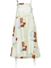 Henrik Vibskov Pick Up Abstract-print Midi Dress In Green