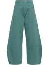 Henrik Vibskov Pipette Mid-rise Wide-leg Jeans In Green