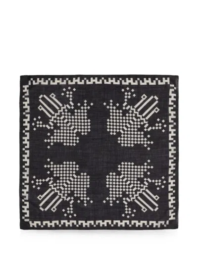 Henrik Vibskov Pixel Frog Wool Scarf In Black