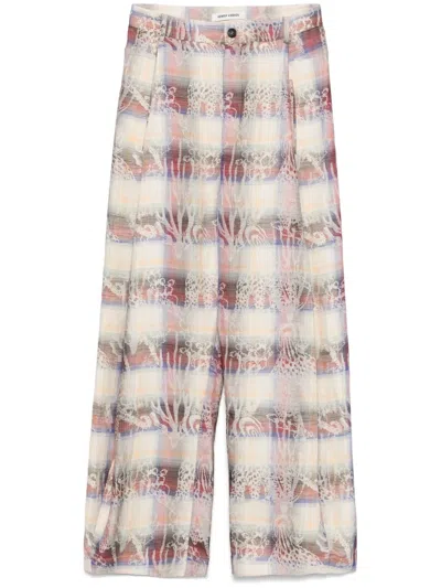 Henrik Vibskov Plaid-check Trousers In ニュートラル