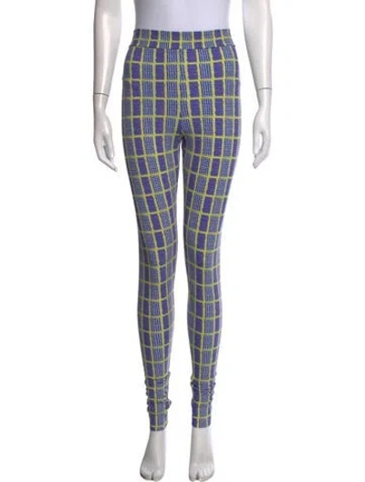 Pre-owned Henrik Vibskov Plaid Print Skinny Leg Pants W/ Tags In Blue