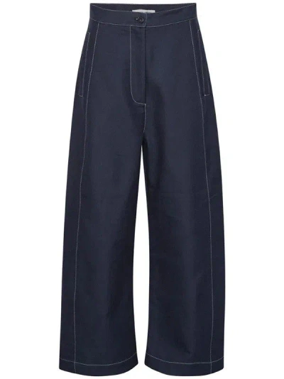 HENRIK VIBSKOV POST PANT IN NAVY OFF WHITE