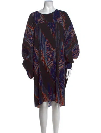Pre-owned Henrik Vibskov Printed Knee-length Dress W/ Tags In Blue
