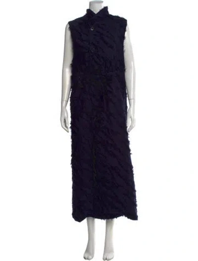 Pre-owned Henrik Vibskov Printed Long Dress In Blue